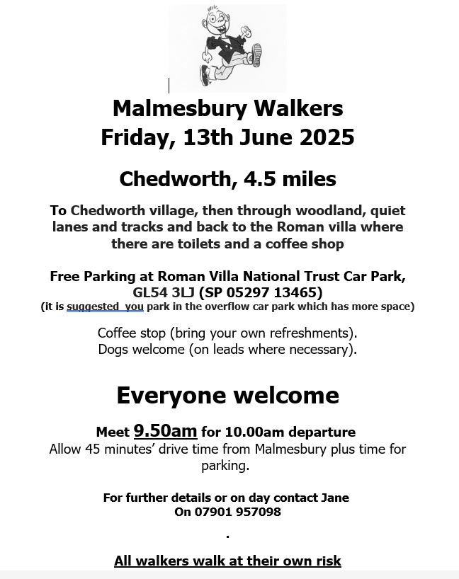 Malmesbury Walkers - Chedworth 4.5 miles